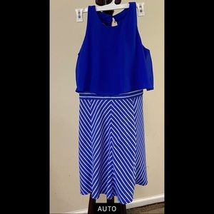 IZ BYER  Girls (Juniors)  Dark Blue Sleveless , Geometric pattern Dress Size 16
